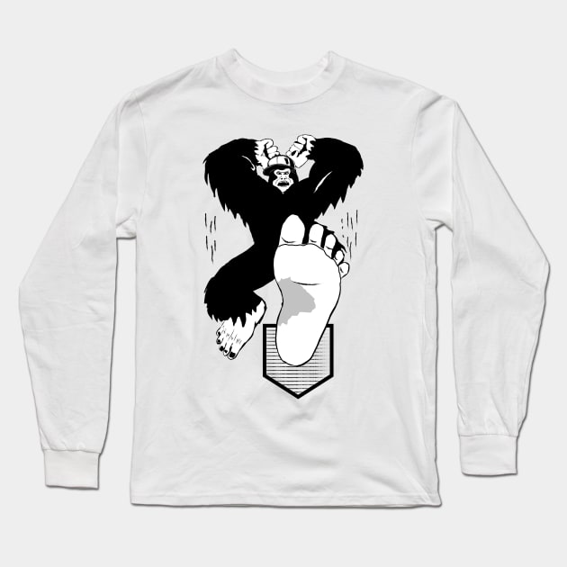 BIgfoot Baseball Player Long Sleeve T-Shirt by Tesszero